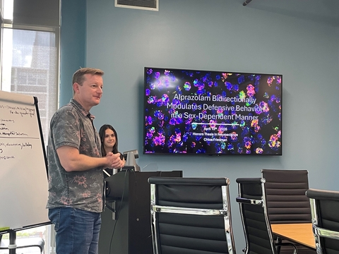 Dr. Fadok introduces Chloe for her honors thesis defense