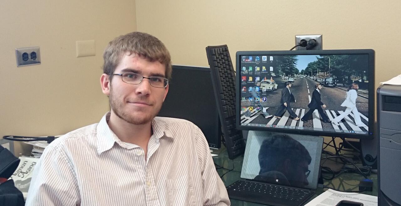 Scott in the lab in 2014