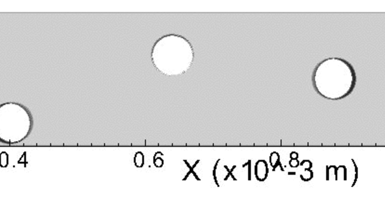 Cell separation in a micro-channel with three pillars